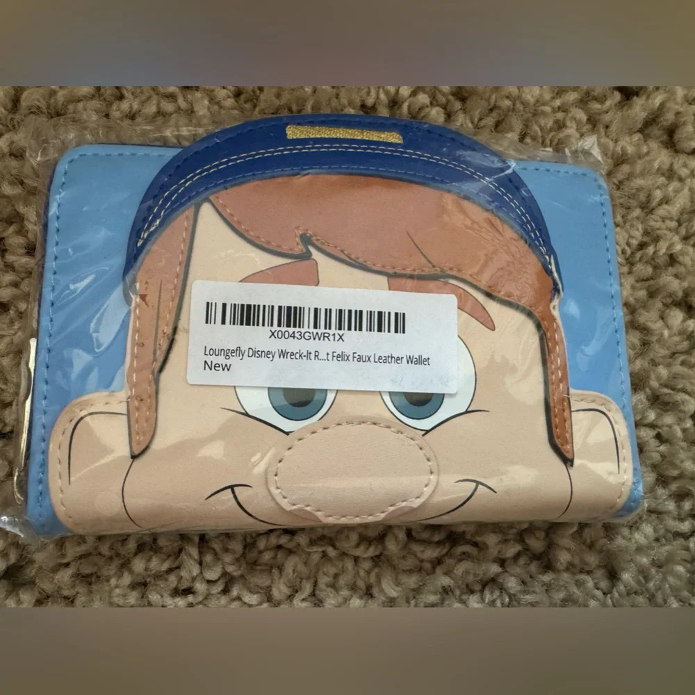 New!‎ Loungefly Disney Wreck-It Ralph Fix-It Felix Faux Leather Wallet